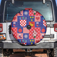 Croatia Christmas Patchwork Spare Tire Cover - Wonder Print Shop