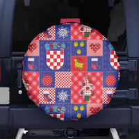 Croatia Christmas Patchwork Spare Tire Cover - Wonder Print Shop