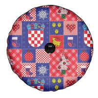 Croatia Christmas Patchwork Spare Tire Cover - Wonder Print Shop