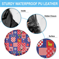 Croatia Christmas Patchwork Spare Tire Cover - Wonder Print Shop
