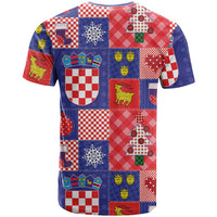 Croatia Christmas Patchwork T Shirt - Wonder Print Shop