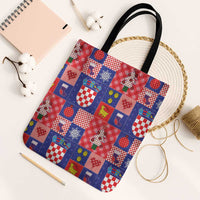Croatia Christmas Patchwork Tote Bag - Wonder Print Shop