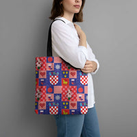 Croatia Christmas Patchwork Tote Bag - Wonder Print Shop