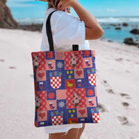 Croatia Christmas Patchwork Tote Bag - Wonder Print Shop