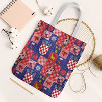 Croatia Christmas Patchwork Tote Bag - Wonder Print Shop