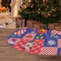 Croatia Christmas Patchwork Tree Skirt - Wonder Print Shop