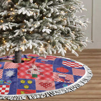 Croatia Christmas Patchwork Tree Skirt - Wonder Print Shop