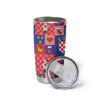 Croatia Christmas Patchwork Tumbler Cup - Wonder Print Shop