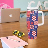 Croatia Christmas Patchwork Tumbler With Handle - Wonder Print Shop