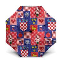 Croatia Christmas Patchwork Umbrella - Wonder Print Shop