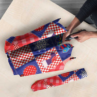 Croatia Christmas Patchwork Umbrella - Wonder Print Shop