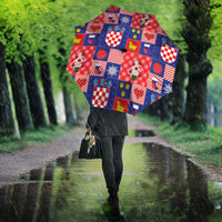 Croatia Christmas Patchwork Umbrella - Wonder Print Shop