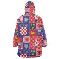Croatia Christmas Patchwork Wearable Blanket Hoodie - Wonder Print Shop
