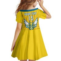 Custom Rwanda Football Family Matching Off The Shoulder Long Sleeve Dress and Hawaiian Shirt Go Amavubi