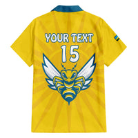 Custom Rwanda Football Family Matching Off The Shoulder Long Sleeve Dress and Hawaiian Shirt Go Amavubi