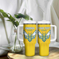 Custom Rwanda Football Tumbler With Handle Go Amavubi - Wonder Print Shop