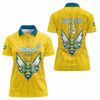 Custom Rwanda Football Women Polo Shirt Go Amavubi - Wonder Print Shop