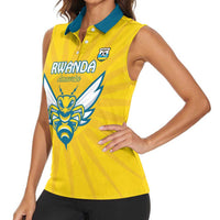 Custom Rwanda Football Women Sleeveless Polo Shirt Go Amavubi - Wonder Print Shop
