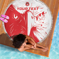 Custom Tunisia Football Beach Blanket Go Eagles of Carthage