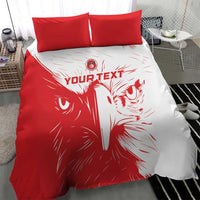Custom Tunisia Football Bedding Set Go Eagles of Carthage