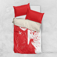 Custom Tunisia Football Bedding Set Go Eagles of Carthage