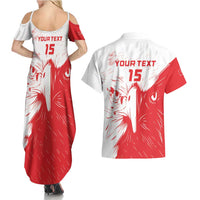 Custom Tunisia Football Couples Matching Summer Maxi Dress and Hawaiian Shirt Go Eagles of Carthage