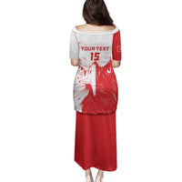 Custom Tunisia Football Family Matching Puletasi and Hawaiian Shirt Go Eagles of Carthage