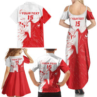 Custom Tunisia Football Family Matching Summer Maxi Dress and Hawaiian Shirt Go Eagles of Carthage - Wonder Print Shop