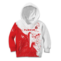 Custom Tunisia Football Kid Hoodie Go Eagles of Carthage - Wonder Print Shop