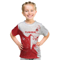 Custom Tunisia Football Kid T Shirt Go Eagles of Carthage - Wonder Print Shop