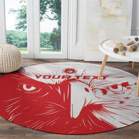 Custom Tunisia Football Round Carpet Go Eagles of Carthage - Wonder Print Shop