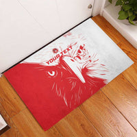 Custom Tunisia Football Rubber Doormat Go Eagles of Carthage - Wonder Print Shop