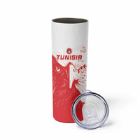 Custom Tunisia Football Skinny Tumbler Go Eagles of Carthage - Wonder Print Shop