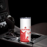Custom Tunisia Football Skinny Tumbler Go Eagles of Carthage - Wonder Print Shop