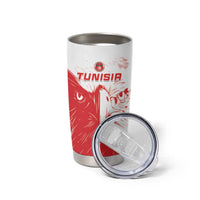 Custom Tunisia Football Tumbler Cup Go Eagles of Carthage - Wonder Print Shop