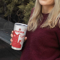 Custom Tunisia Football Tumbler Cup Go Eagles of Carthage - Wonder Print Shop