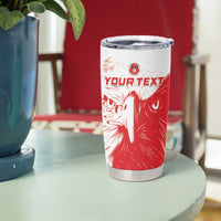 Custom Tunisia Football Tumbler Cup Go Eagles of Carthage - Wonder Print Shop