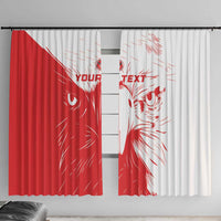 Custom Tunisia Football Window Curtain Go Eagles of Carthage - Wonder Print Shop
