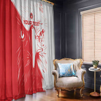 Custom Tunisia Football Window Curtain Go Eagles of Carthage - Wonder Print Shop