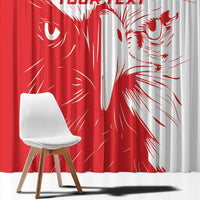 Custom Tunisia Football Window Curtain Go Eagles of Carthage - Wonder Print Shop
