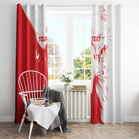 Custom Tunisia Football Window Curtain Go Eagles of Carthage - Wonder Print Shop