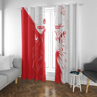 Custom Tunisia Football Window Curtain Go Eagles of Carthage - Wonder Print Shop