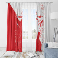 Custom Tunisia Football Window Curtain Go Eagles of Carthage - Wonder Print Shop