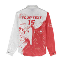 Custom Tunisia Football Women Casual Shirt Go Eagles of Carthage - Wonder Print Shop