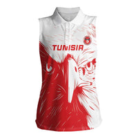 Custom Tunisia Football Women Sleeveless Polo Shirt Go Eagles of Carthage - Wonder Print Shop