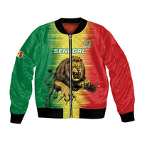 Custom Senegal Football Bomber Jacket Go Lions of Teranga