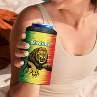 Custom Senegal Football 4 in 1 Can Cooler Tumbler Go Lions of Teranga