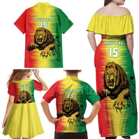 Custom Senegal Football Family Matching Off Shoulder Maxi Dress and Hawaiian Shirt Go Lions of Teranga - Wonder Print Shop