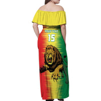 Custom Senegal Football Family Matching Off Shoulder Maxi Dress and Hawaiian Shirt Go Lions of Teranga - Wonder Print Shop