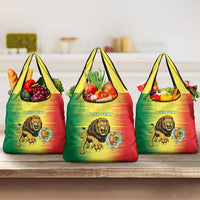 Custom Senegal Football Grocery Bag Go Lions of Teranga